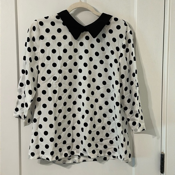 NWT Allegra K polka dot top! 3/4 sleeves! - Picture 1 of 5